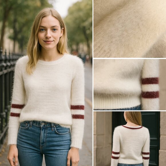 Copper Key Fuzzy Knit Sweater – Cozy Y2K Retro Revival (Women’s XL) - Picture 4 of 13